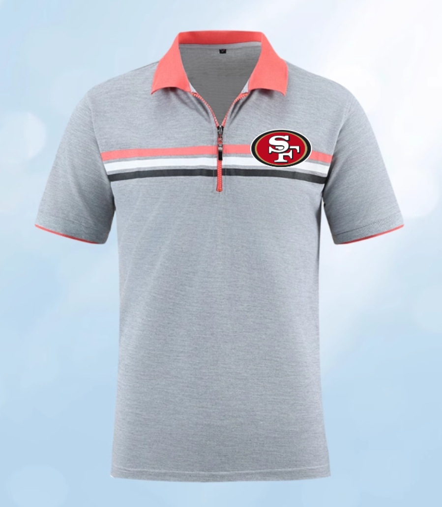 San Francisco 49ers white 14 grey Men 2025 NFL polo T shirt